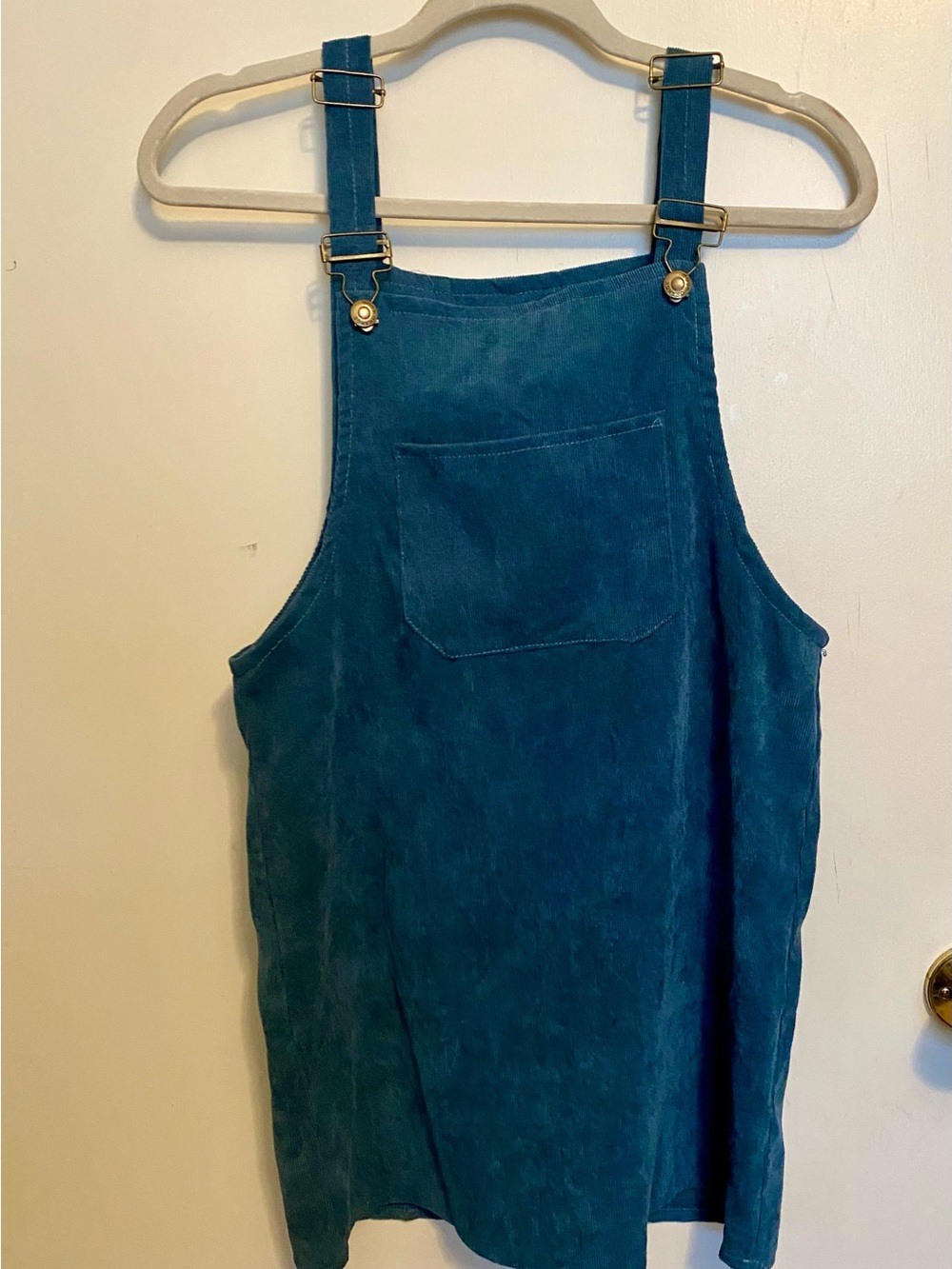 Boss Orange Teal Corduroy Overall Dress